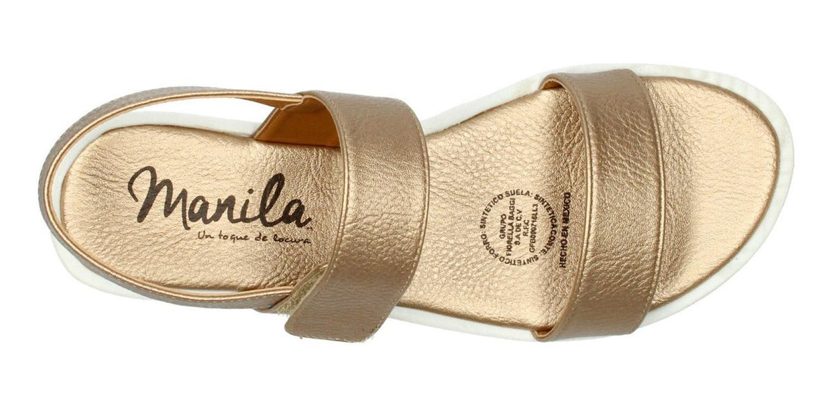 Sandalias Manila Para Mujer 202 Dorado [mla282], foto 5 de 6