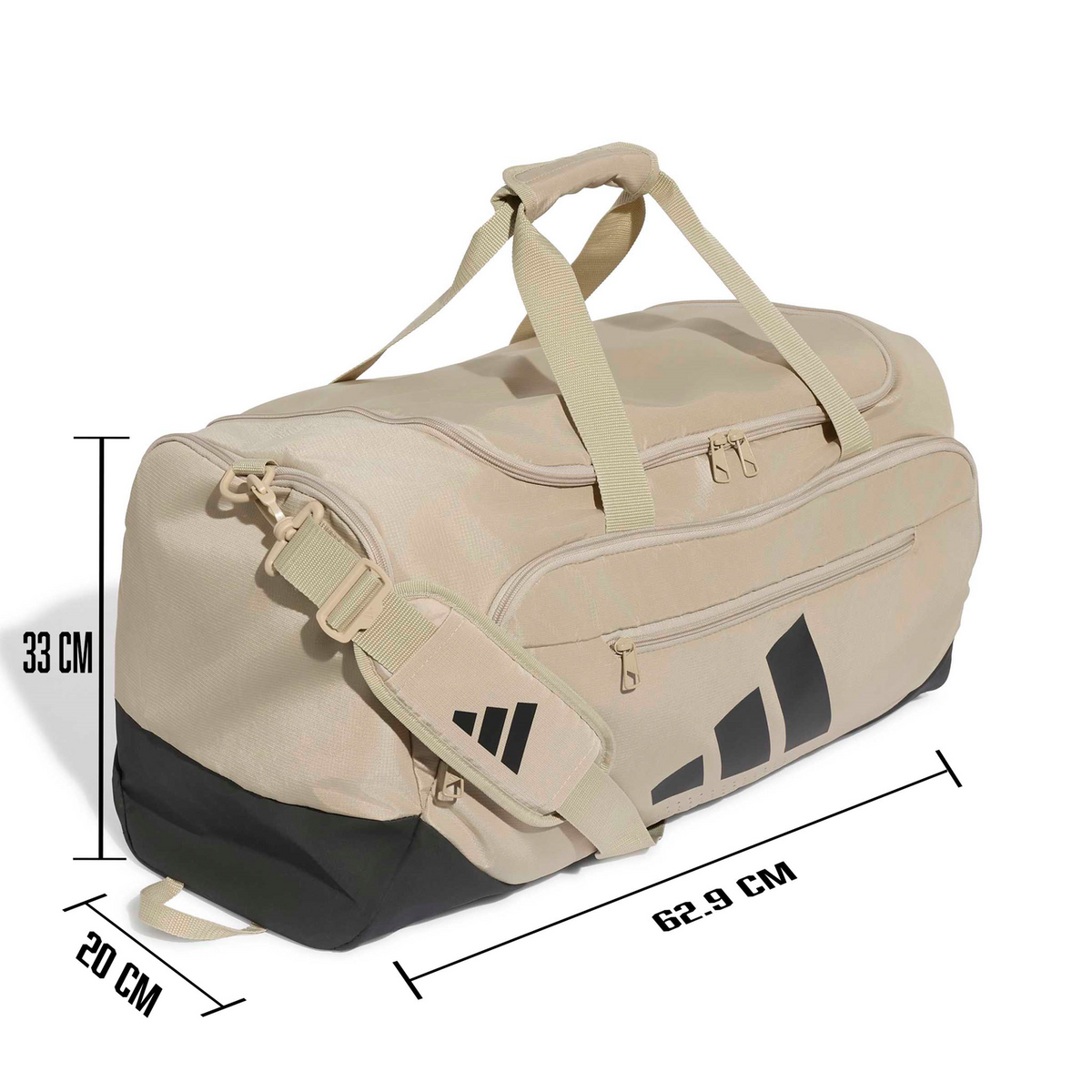 Bolsa Deportiva Adidas Defender Beige Gym Training Unisex 60L, foto 7 de 10