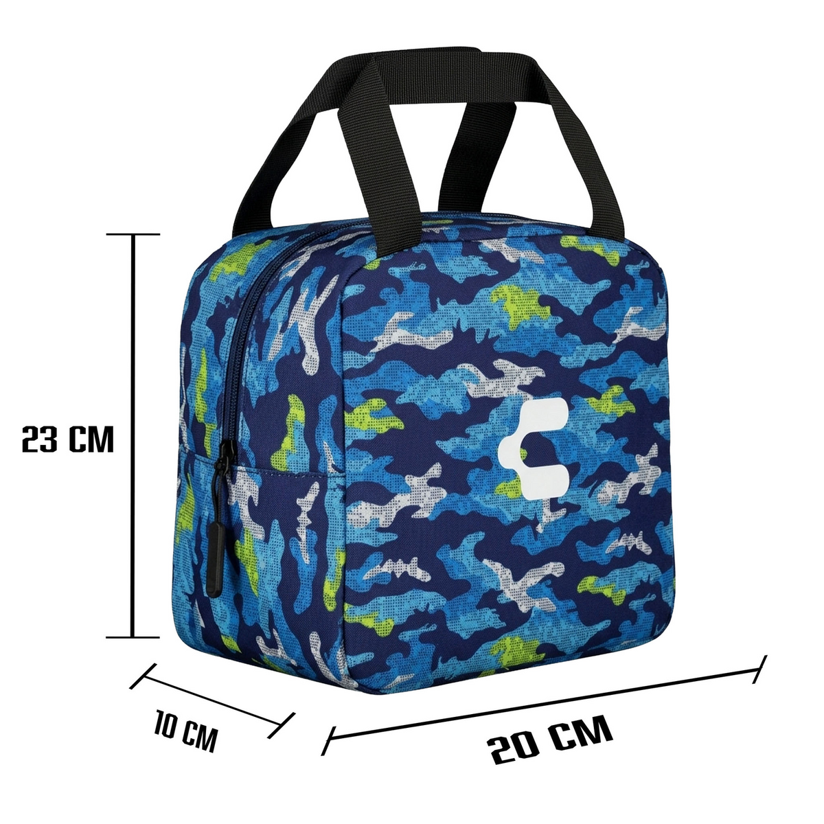 Set de Mochila Charly Camuflaje Niño Azul Escolar Lonchera Infantil, foto 6 de 10