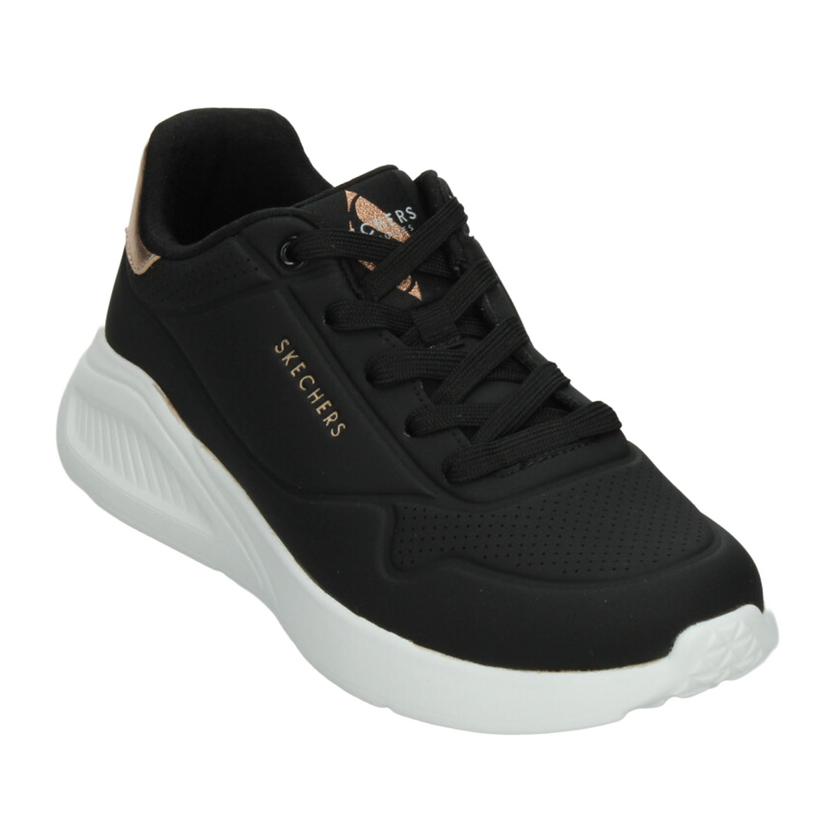 Tenis Skechers Uno Lite-Shimmer Dama Negro Deportivo Para Mujer, foto 4 de 10