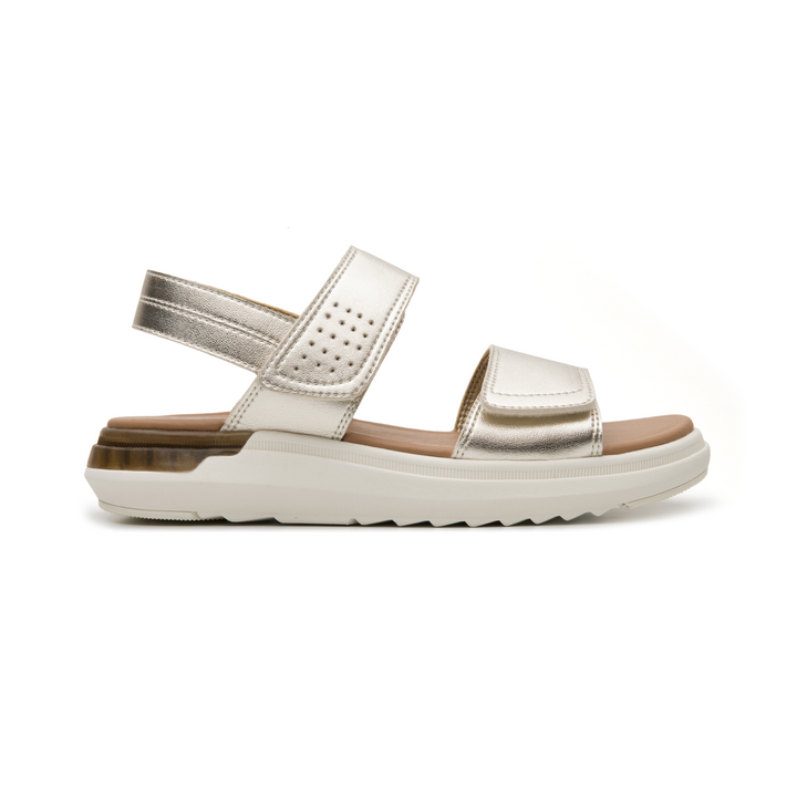 Sandalias Flexi Dama Dorado Casual Para Mujer