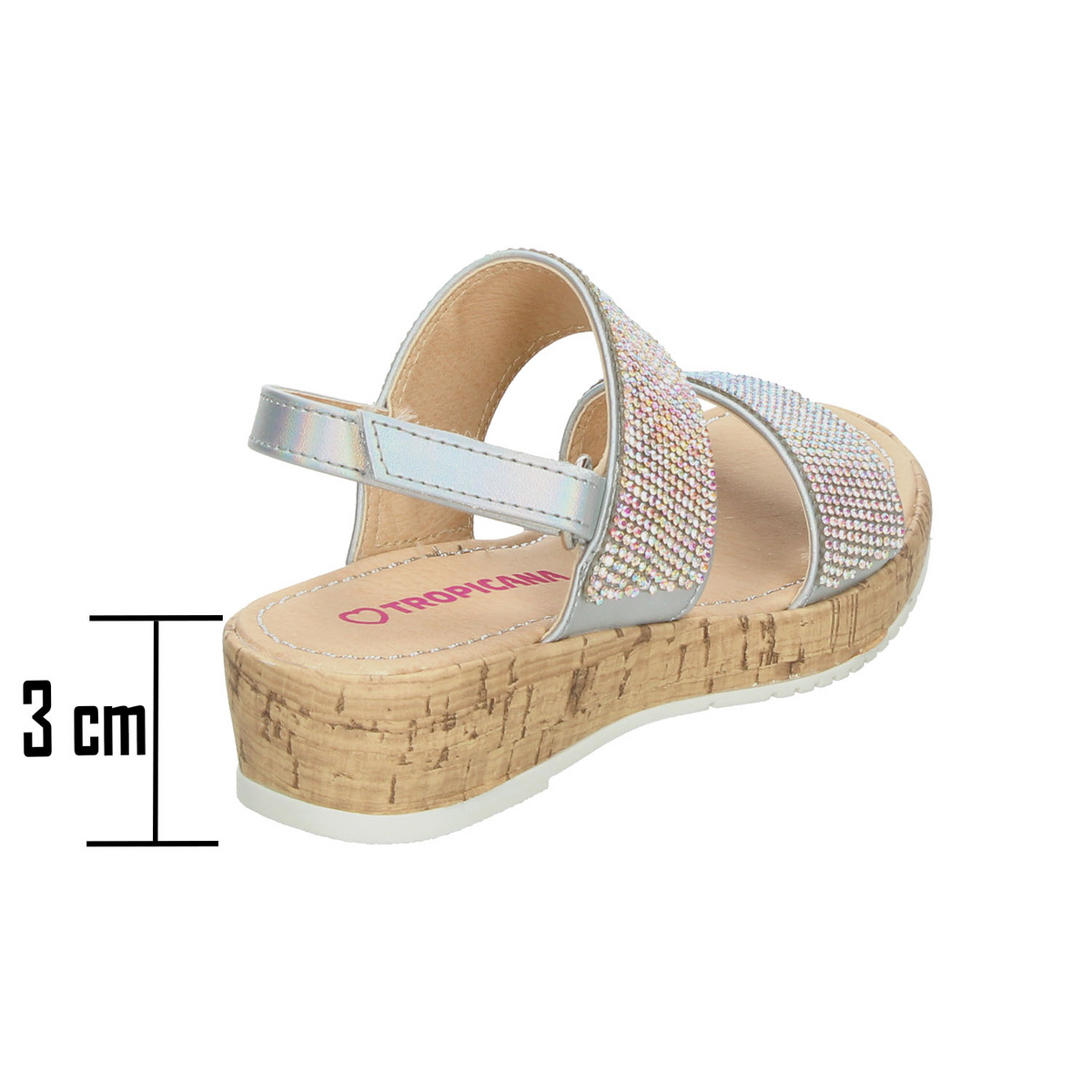 Sandalias Tropicana Niña Plateado Casual Dama Jr. T22-25, foto 4 de 10