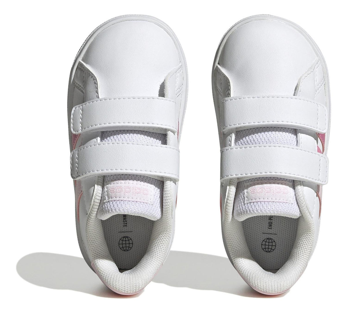 Tenis adidas Grand Court 2.0 Blanco Con Rosa Para Niña, foto 6 de 7