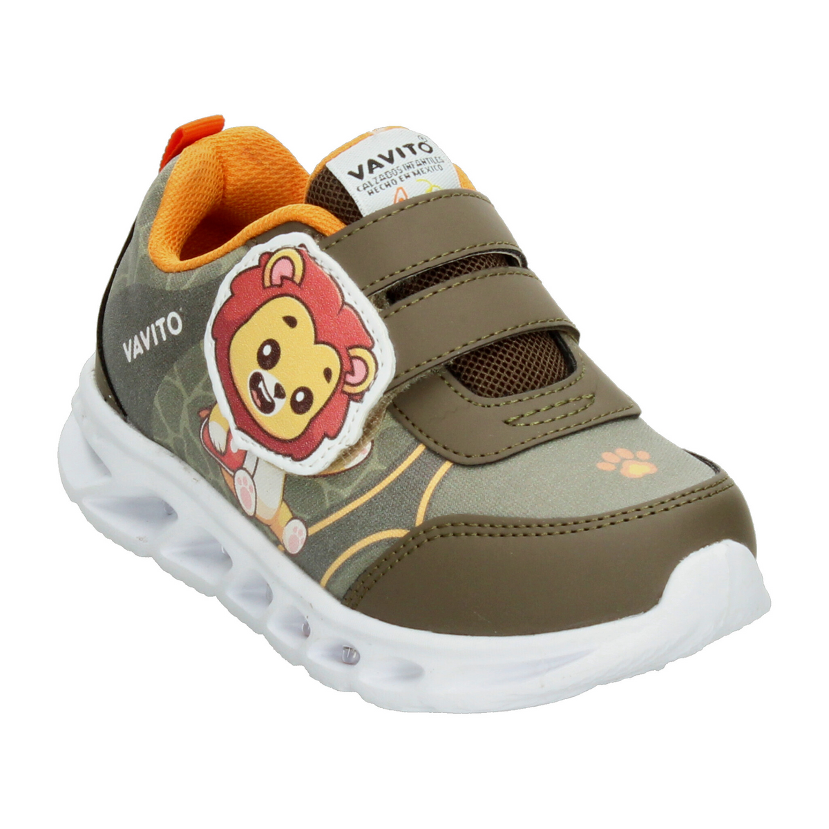 Tenis Vavito Niño Verde León Luz Led Casual Infantil T15-18, foto 4 de 10
