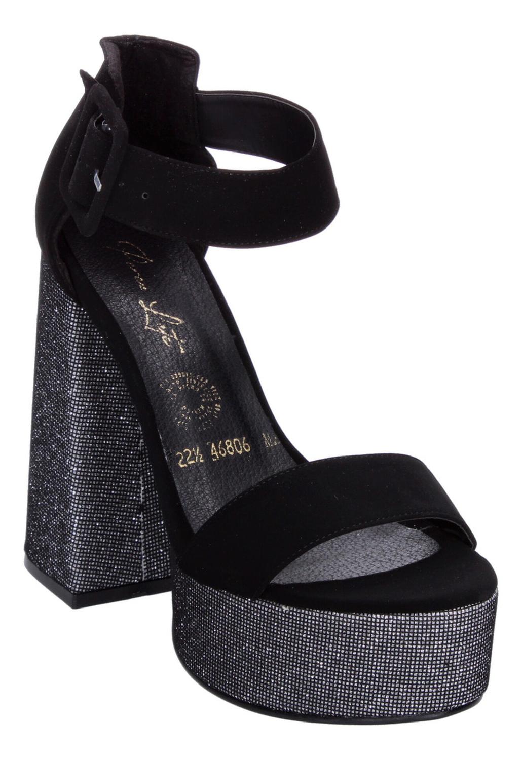 Sandalias De Fiesta Perez Lete Negro Para Mujer [plt351], foto 2 de 9