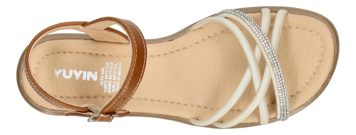 Sandalias Yuyin Cafe Hebilla Ajustable Para Niña, foto 8 de 8