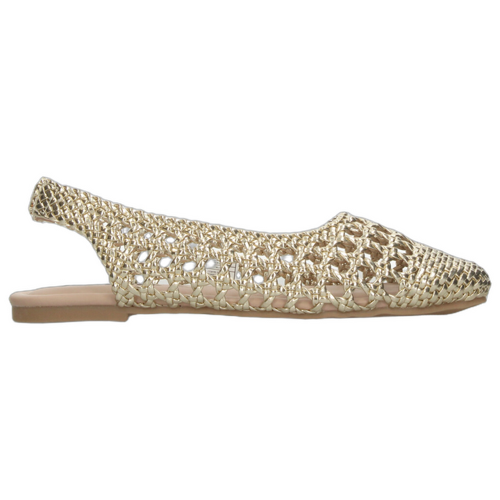 Flats Berlin Dama Dorado Casual Para Mujer