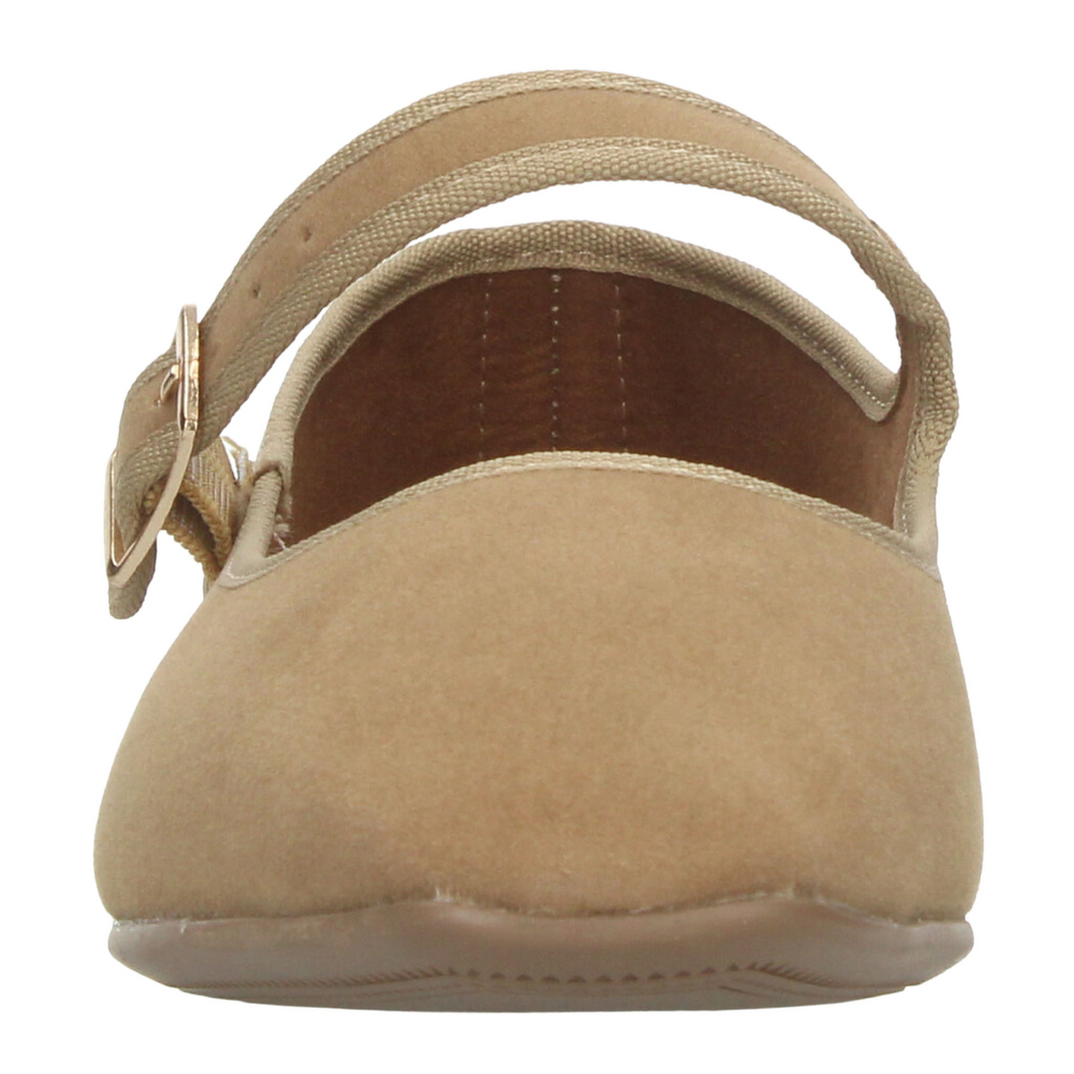 Flats Paulina Mary Jane Dama Camel Café Casual Gamuza Mujer, foto 6 de 10