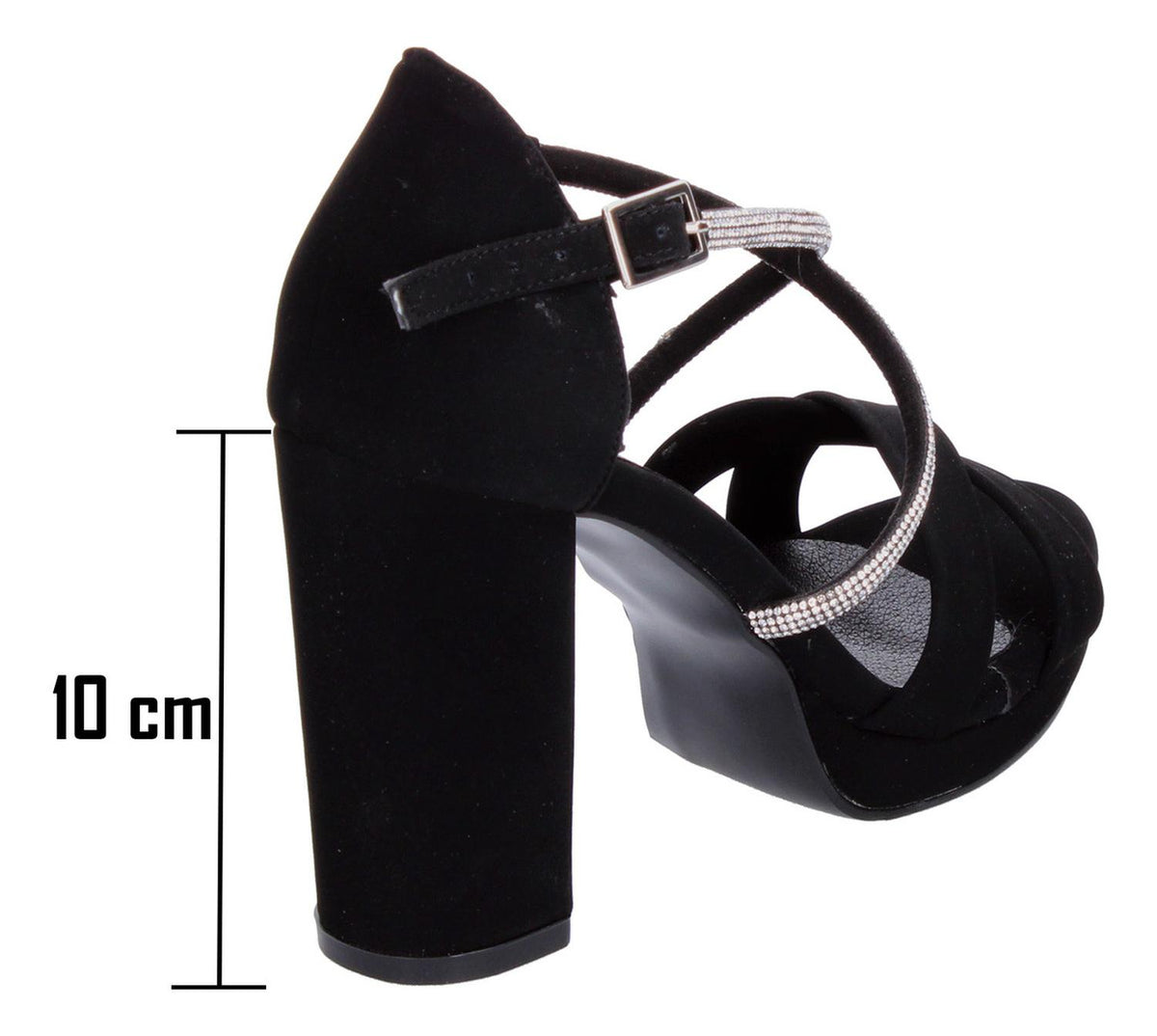 Sandalias De Fiesta Perez Lete Negro Para Mujer [plt349], foto 4 de 10