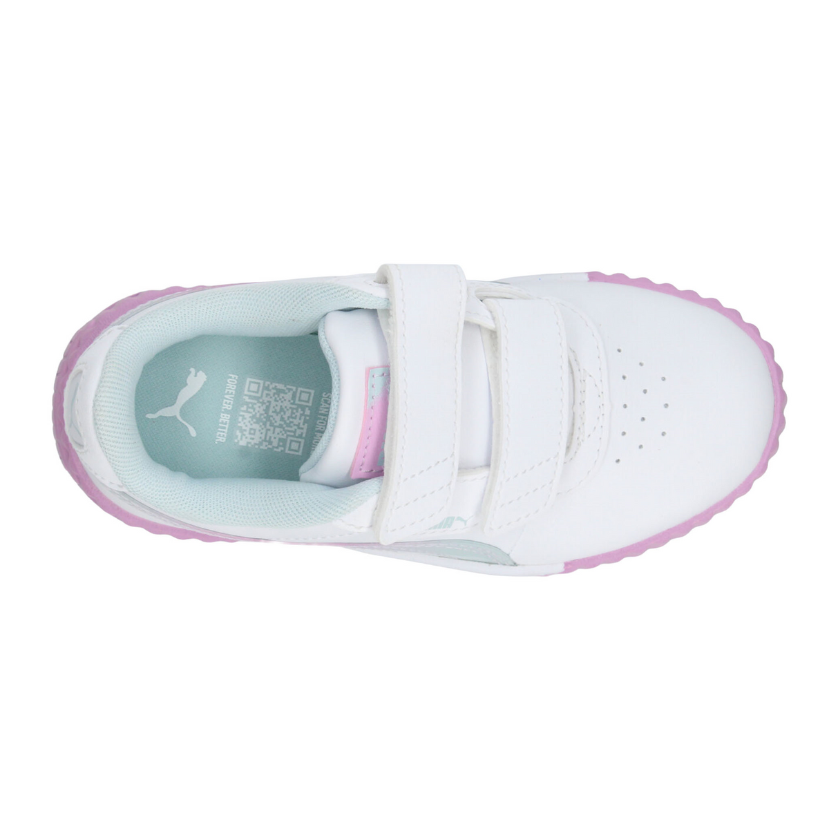 Tenis Puma Carina 3.0 Niña Blanco Casual Escolar Infantil T16-22, foto 8 de 10