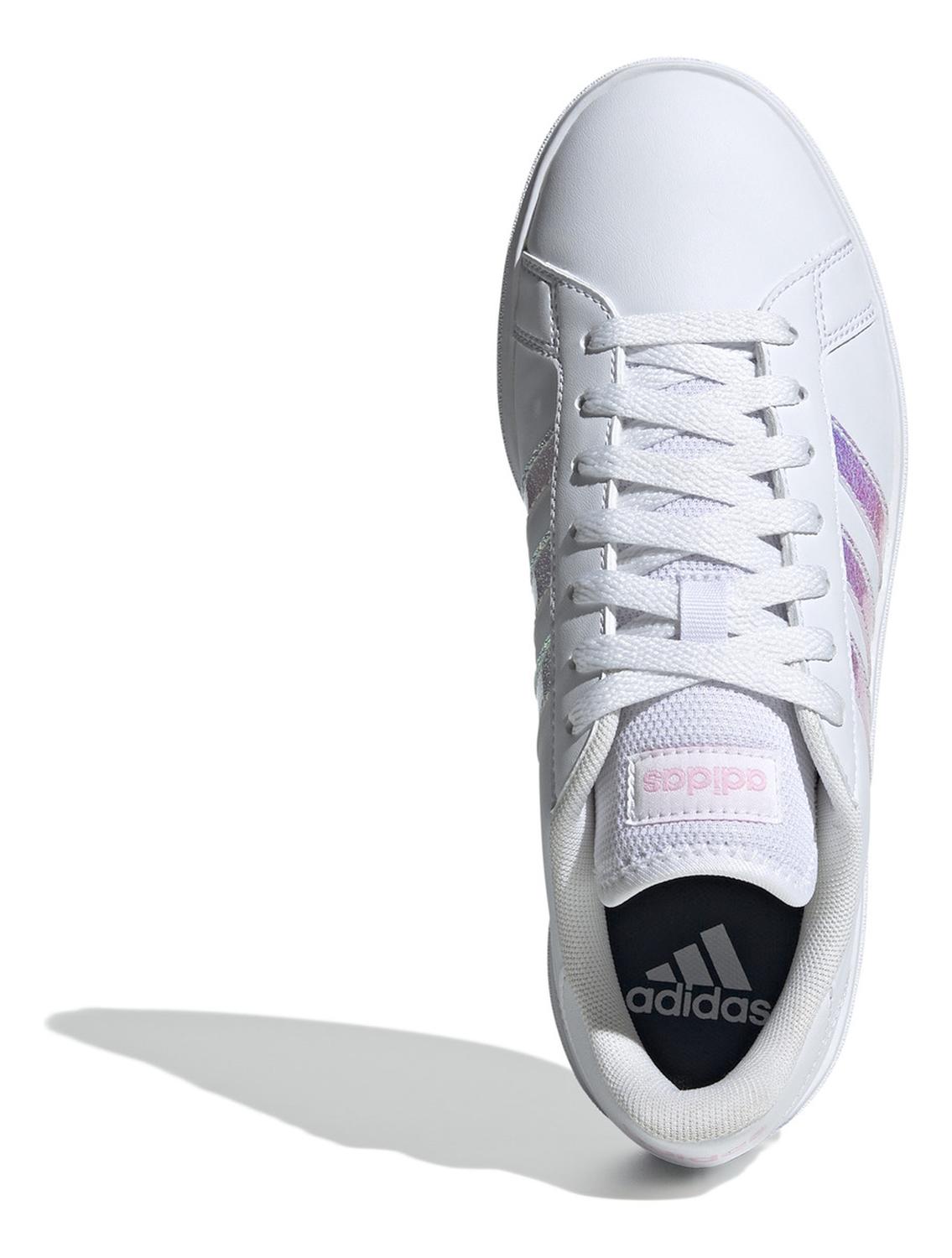 Tenis Blanco Mujer adidas Grand Court Base 2.0 Brillo Casual Original Agujetas Ajustables Para Dama, foto 7 de 10