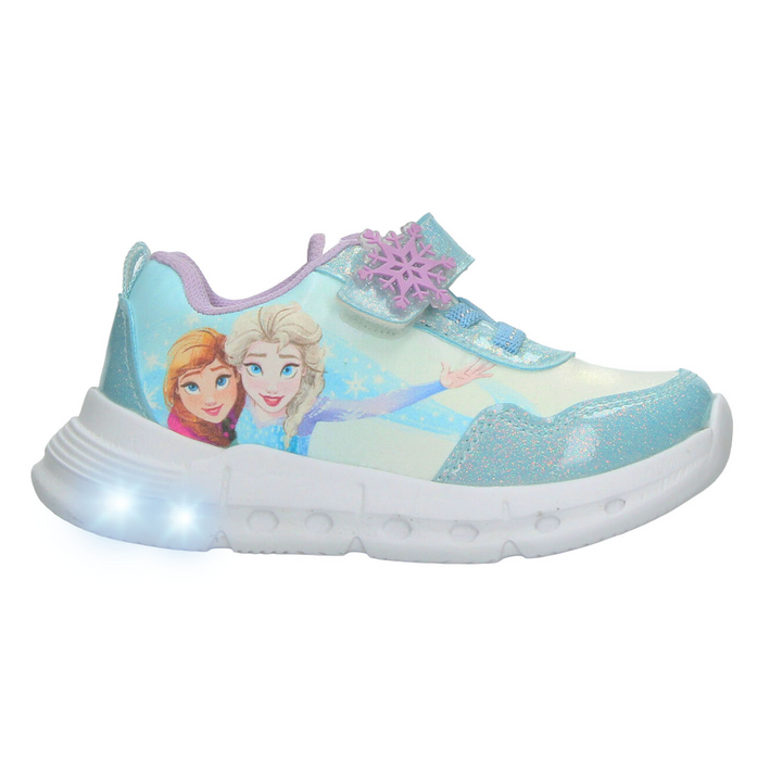 Tenis Disney Frozen Niña Blanco Casual Led Infantil T15-18