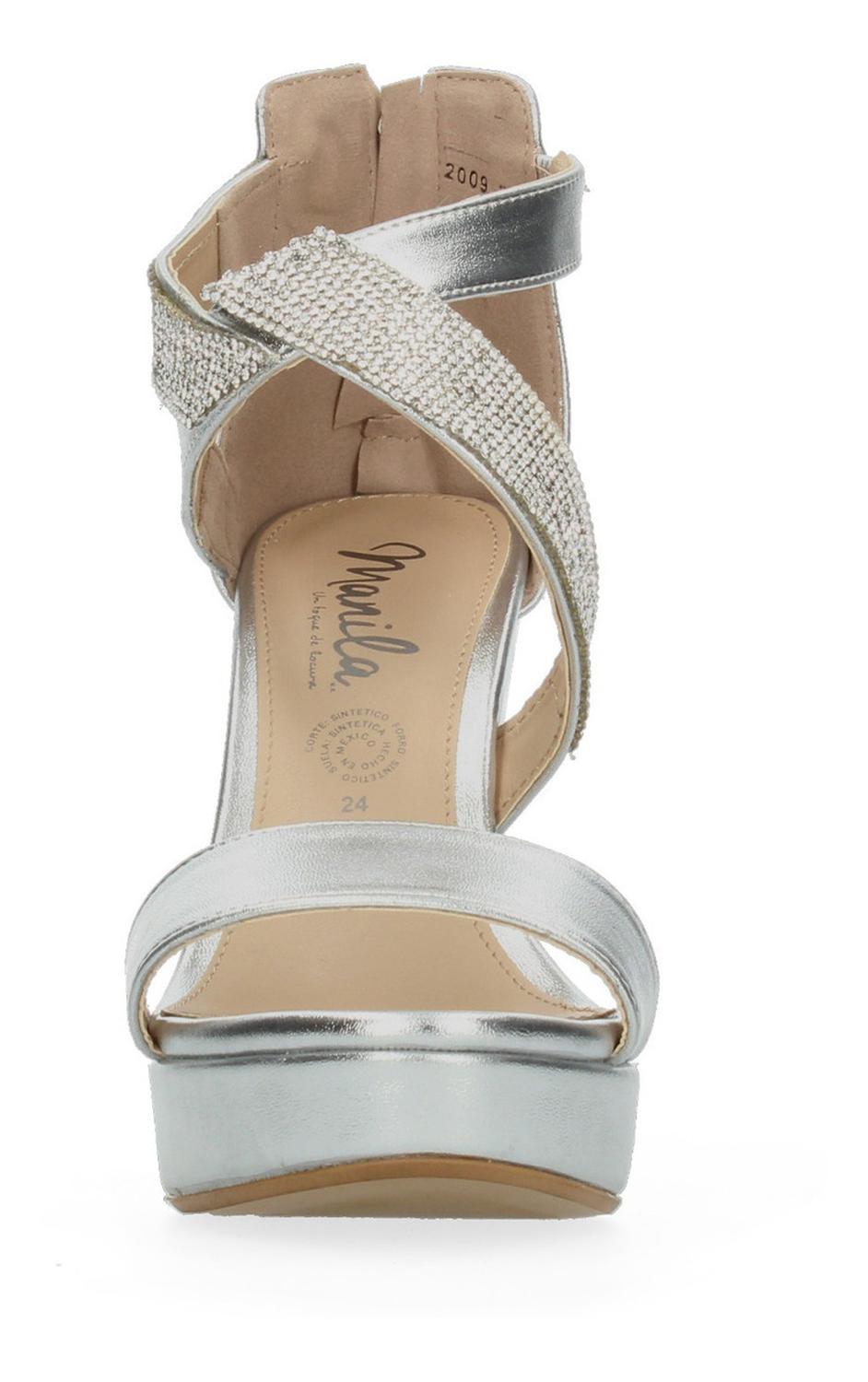Zapatillas Manila Para Mujer M-2009 Plateado [mla335], foto 6 de 10