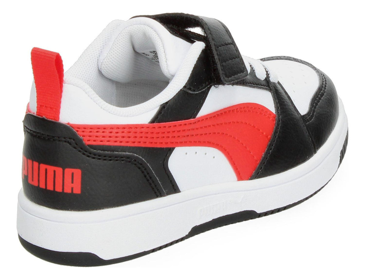 Tenis Puma Rebound V6 Color Negro Con Velcro Para Niño, foto 4 de 7