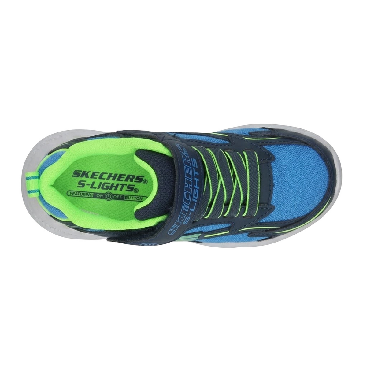 Tenis Skechers S-Lights Niño Azul Deportivo Luz Led Infantil T17-22, foto 8 de 10