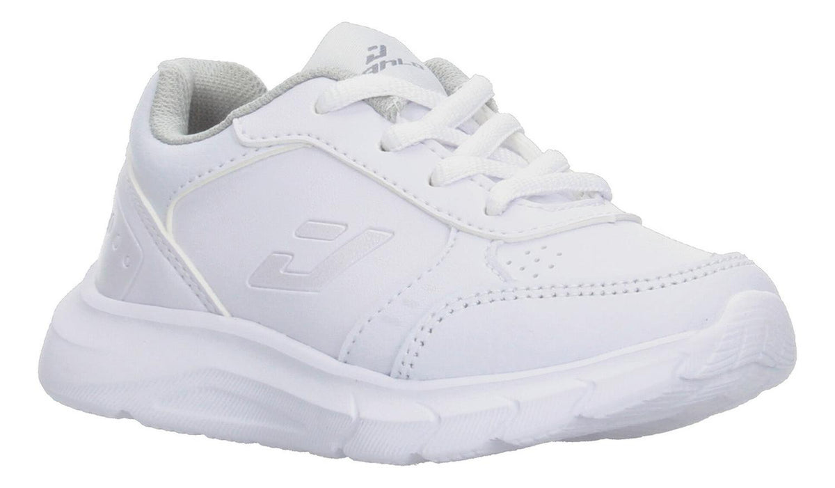 Tenis Escolar Janlo Blanco Con Cintas Para Niño T15-18, foto 2 de 10