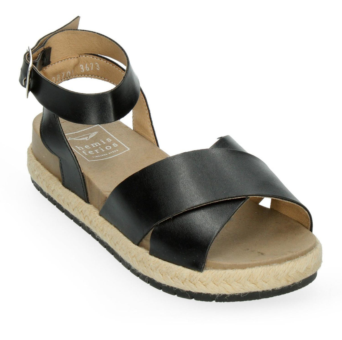 Sandalias Hemisferios Para Mujer 28701-1-b Negro [hmf14], foto 5 de 10