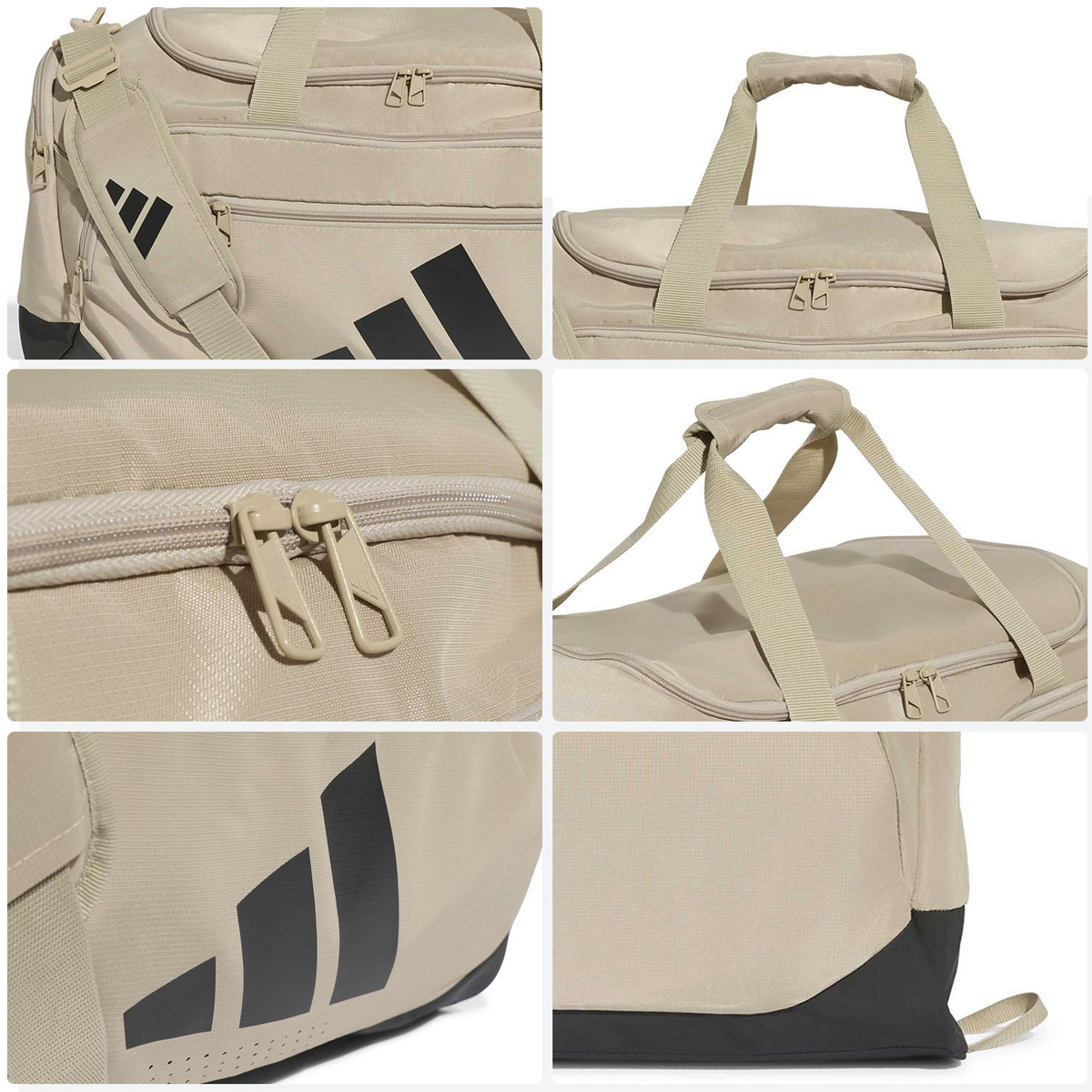 Bolsa Deportiva Adidas Defender Beige Gym Training Unisex 60L, foto 8 de 10