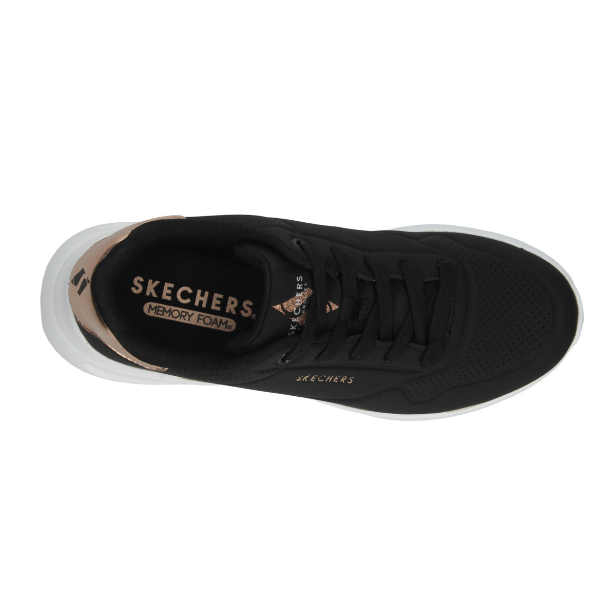 Tenis Skechers Uno Lite-Shimmer Dama Negro Deportivo Para Mujer, foto 8 de 10