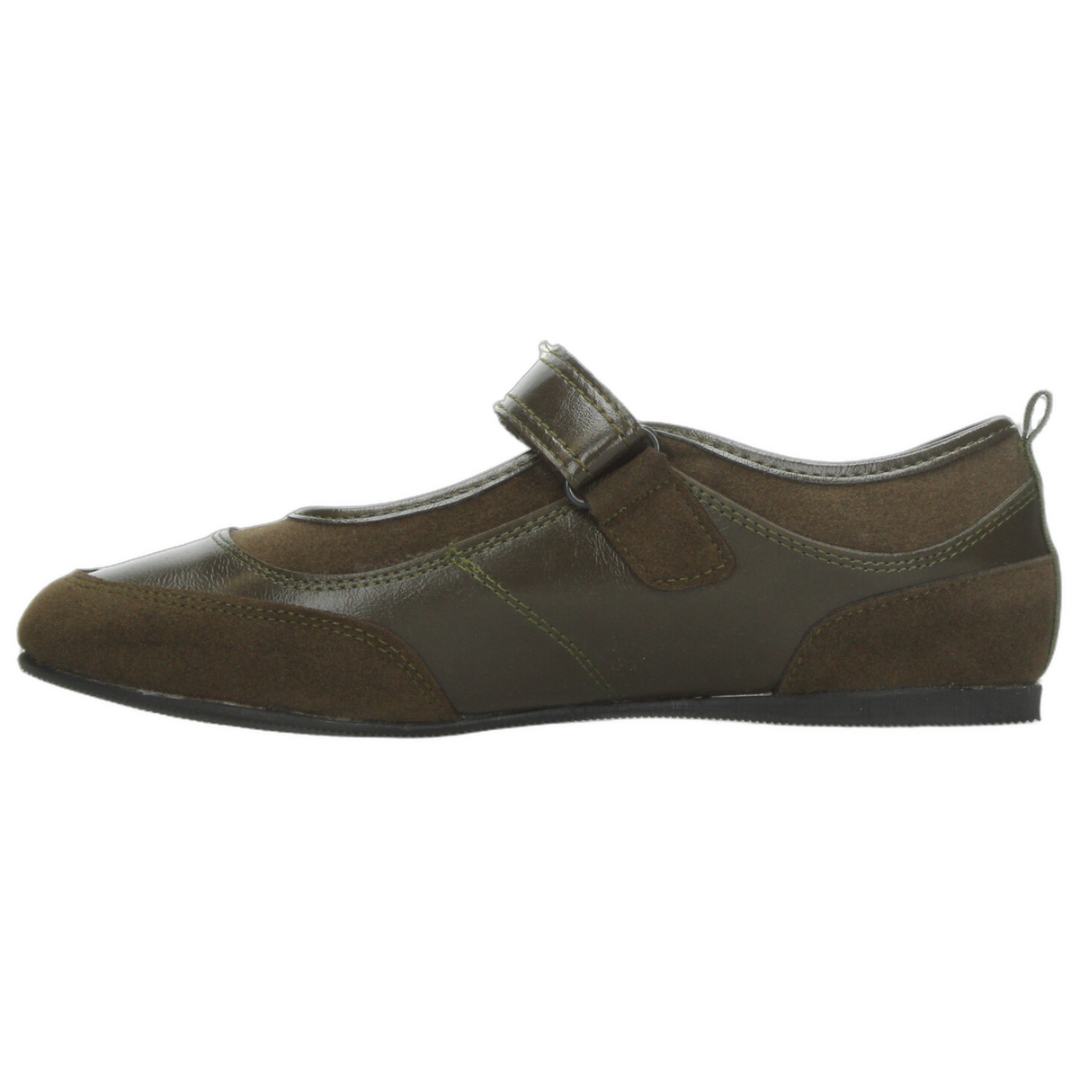 Flats Paulina Dama Verde Oliva Casual Mary Jane Mujer, foto 5 de 10