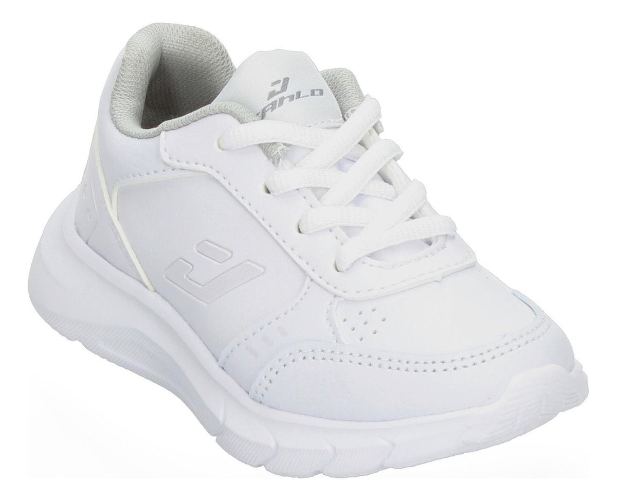 Tenis Escolar Janlo Blanco Con Cintas Para Niño T15-18, foto 4 de 10
