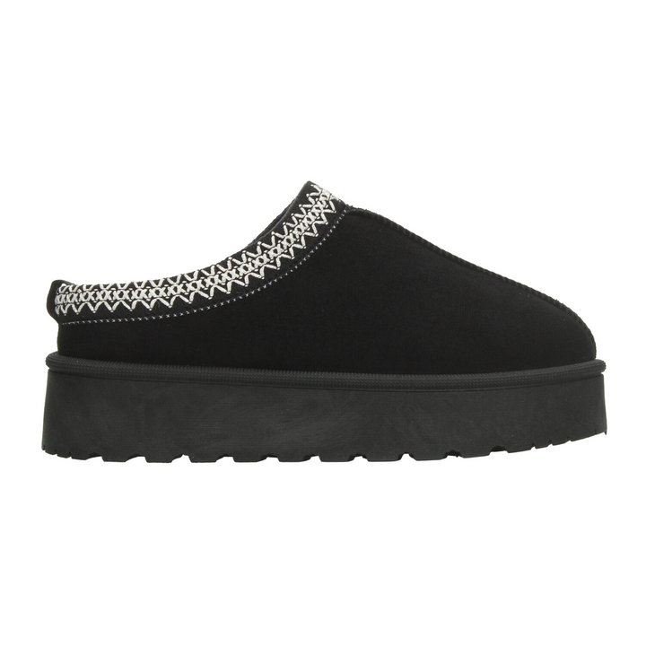 Zapato Perugia Dama Negro Zueco Casual Pantufla Plataforma Mujer