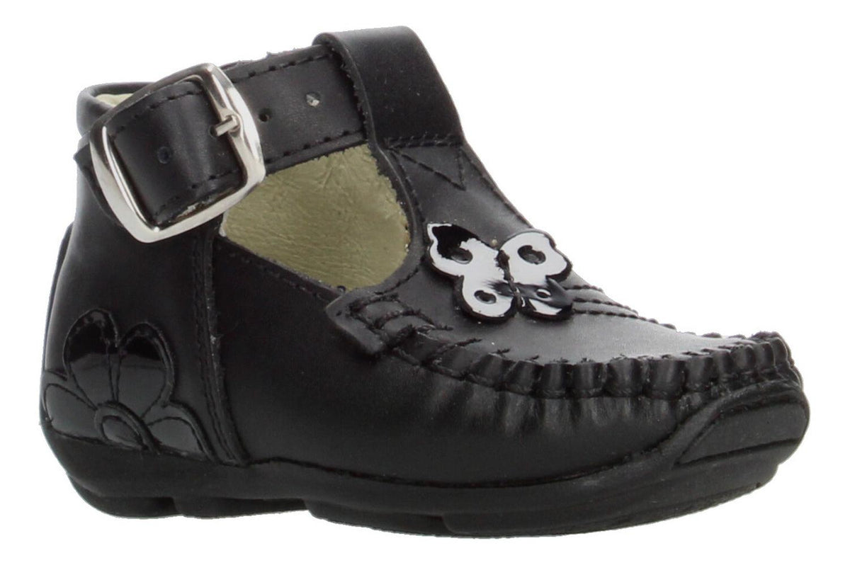 Zapato Pingo Bebé Niña Negro Gateador Hebilla Primeros Pasos T11-14, foto 3 de 10