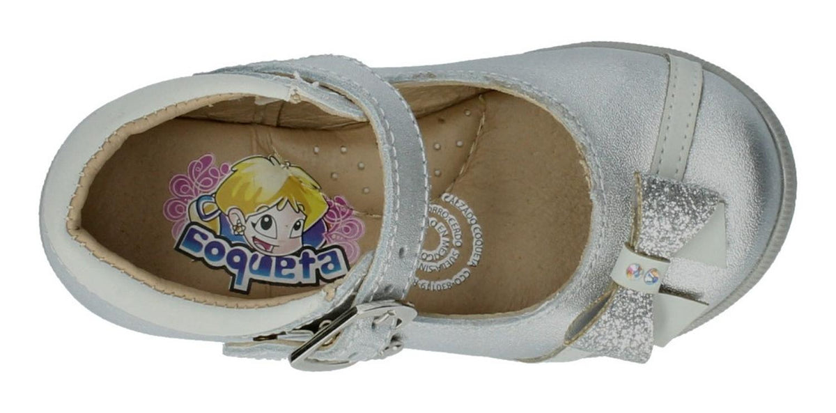Zapato Casual Coqueta Para Niña 182805-z Plata [cta752], foto 5 de 6