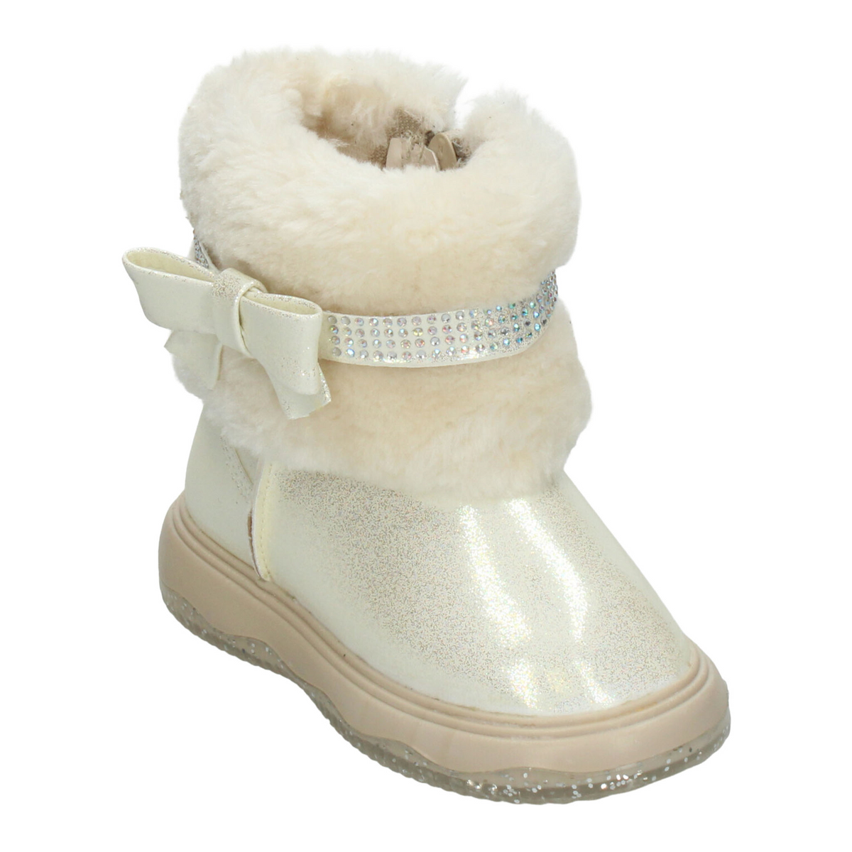 Bota Paressi Niña Crema Casual Peluche Infantil T15-18, foto 4 de 10