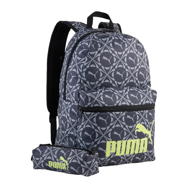 Mochila con lapicera Puma Phase Gris Escolar Unisex 20L