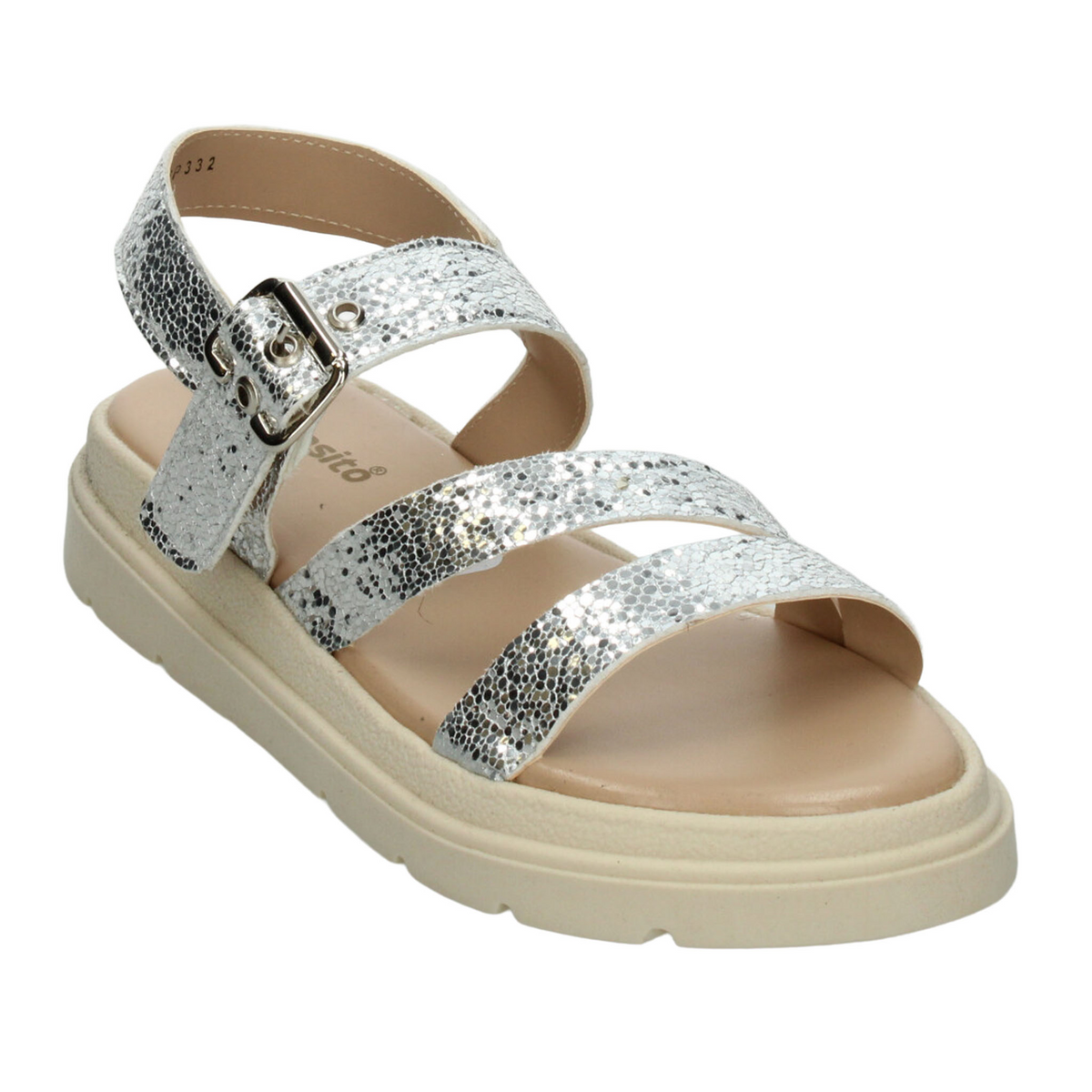 Sandalias Blasito Niña Plateado Casual Infantil T22-27, foto 4 de 10