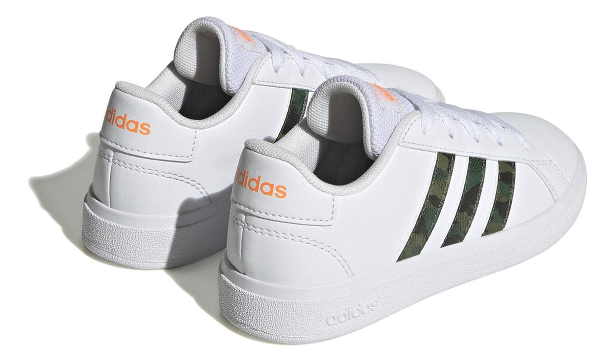 Tenis adidas Grand Court 2.0 Blanco Con Cordones Para Niño, foto 4 de 7