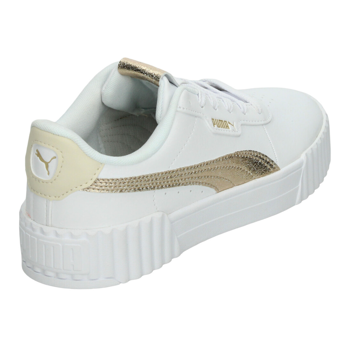 Tenis Puma Carina 3.0 Dama Blanco Dorado Casual Para Mujer, foto 3 de 10