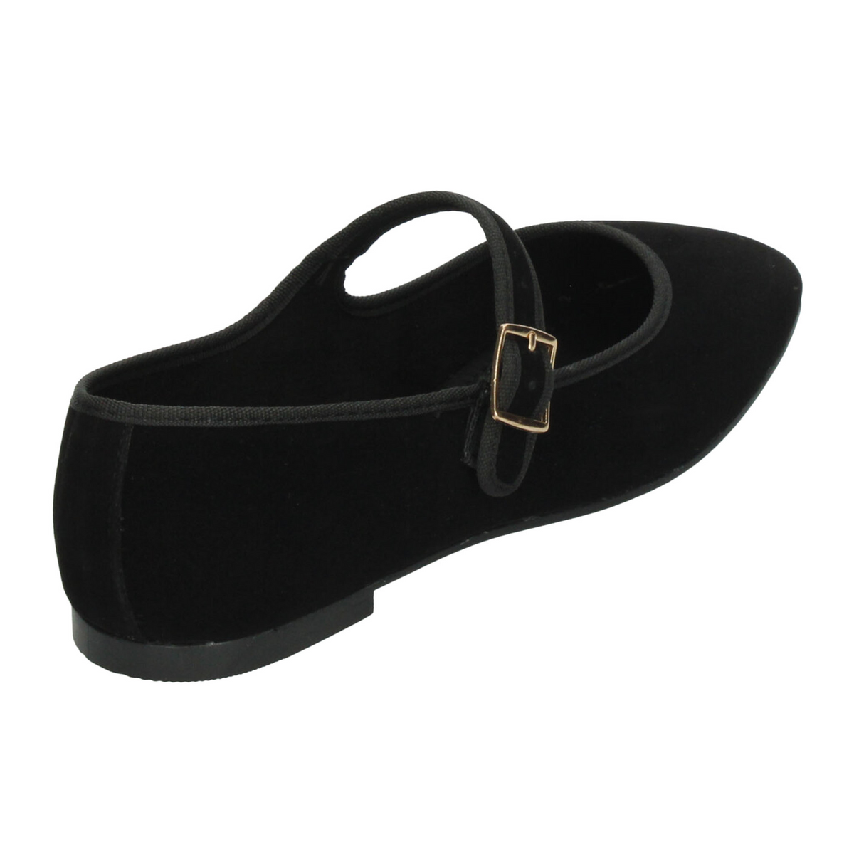 Flats Paulina Mary Jane Dama Negro Casual Gamuza Mujer, foto 3 de 10