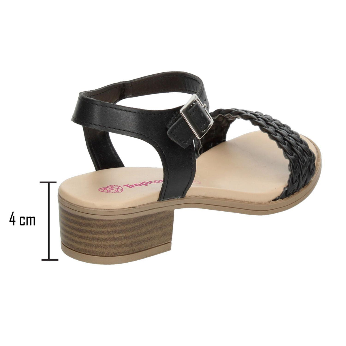 Sandalias Niña Tropicana Negro Casual Infantil T22-26, foto 3 de 10
