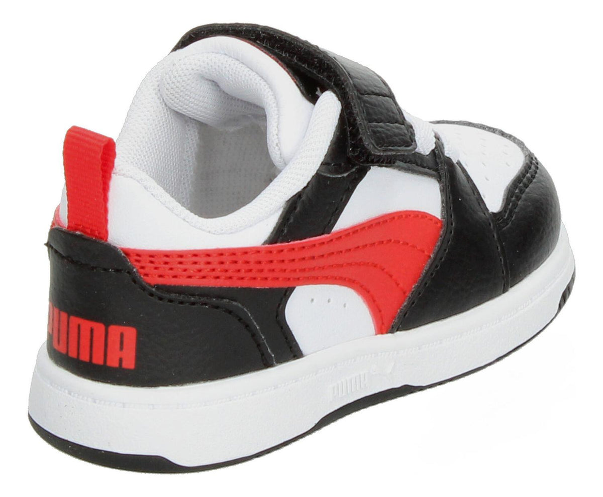 Tenia Puma Rebound V6 Color Negro Con Rojo Con Velcro Niño, foto 3 de 7