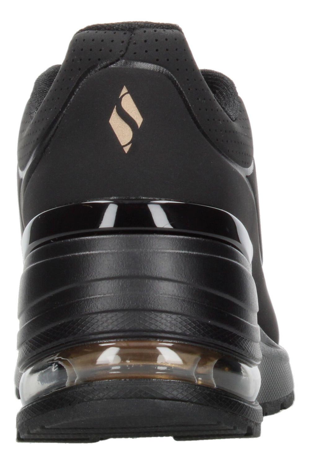 Tenis Mujer Skechers Street Uno Negro Con Cintas Dama Comodo, foto 7 de 10