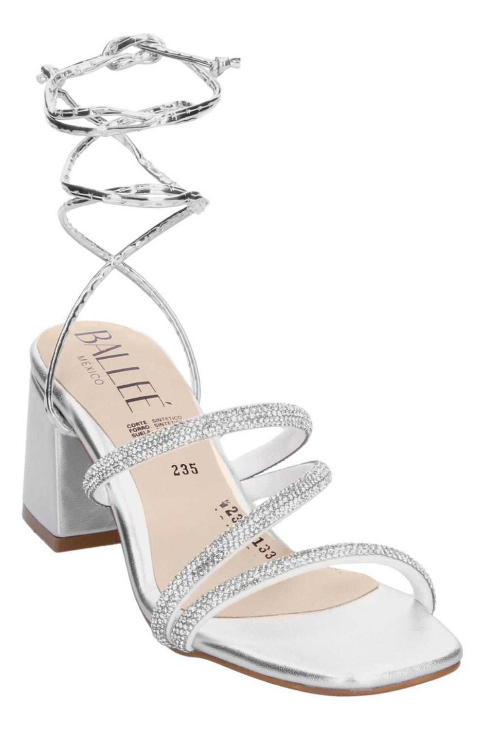 Sandalias De Fiesta Plateado Para Mujer [bal5], foto 4 de 10