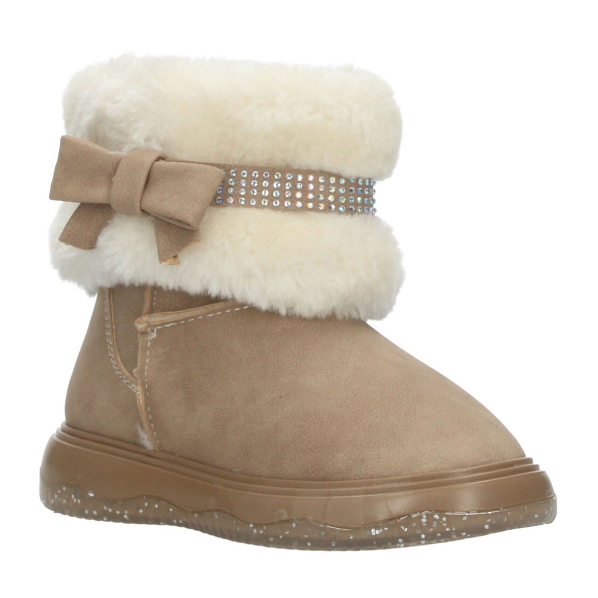 Bota Paressi Niña Café Casual Peluche Infantil T18-22, foto 2 de 10