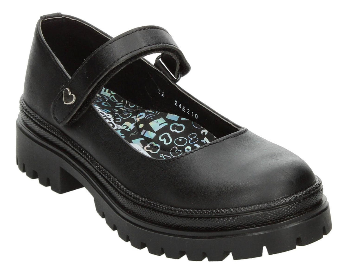 Zapato Escolar Blasito Negro Con Velcro Para Niña T22-26, foto 4 de 10