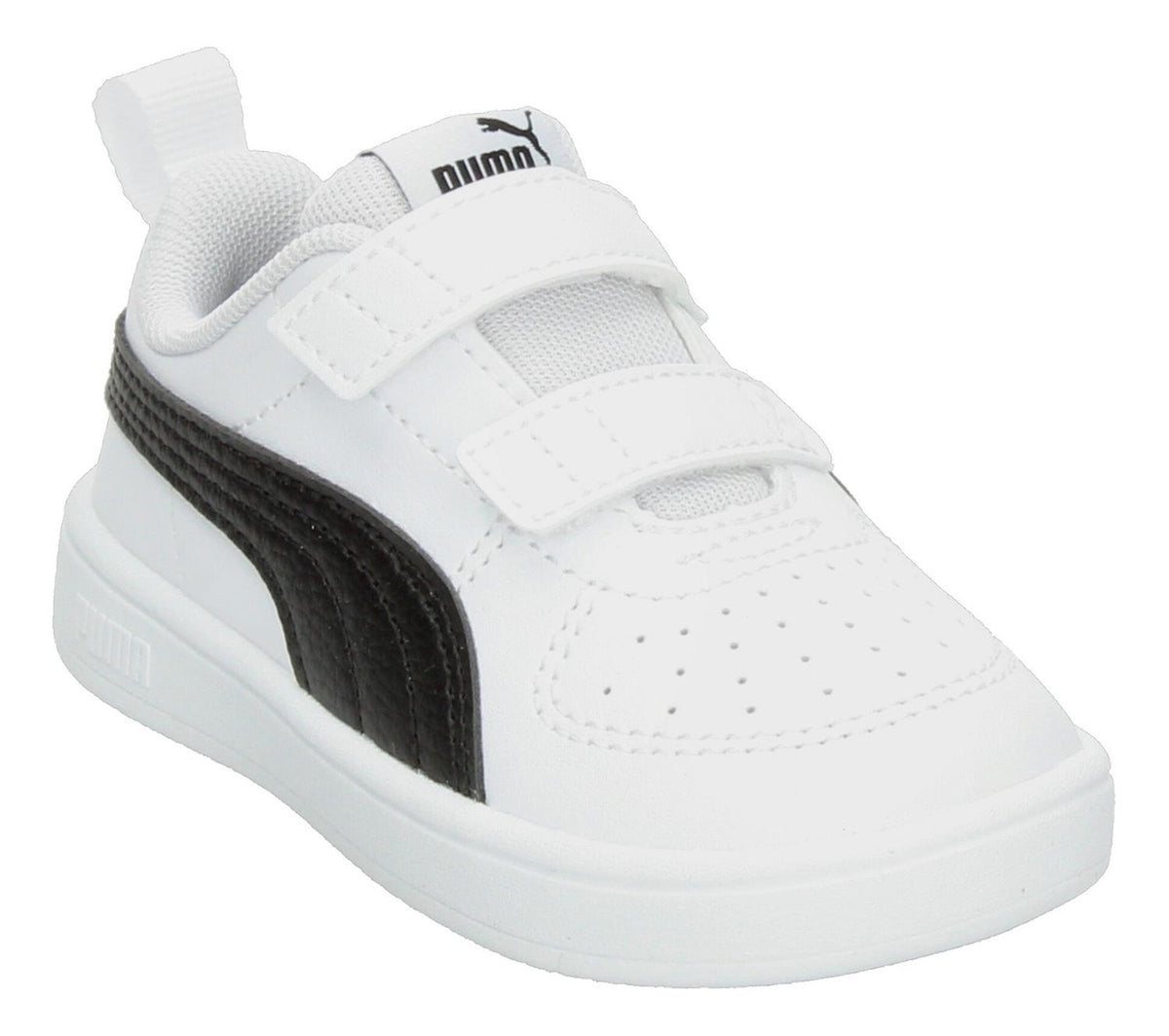 Tenis Para Niño Junior Puma Rickie V Originales Infantil Cómodo Casual Color Blanco Y Negro Deportiv, foto 4 de 10