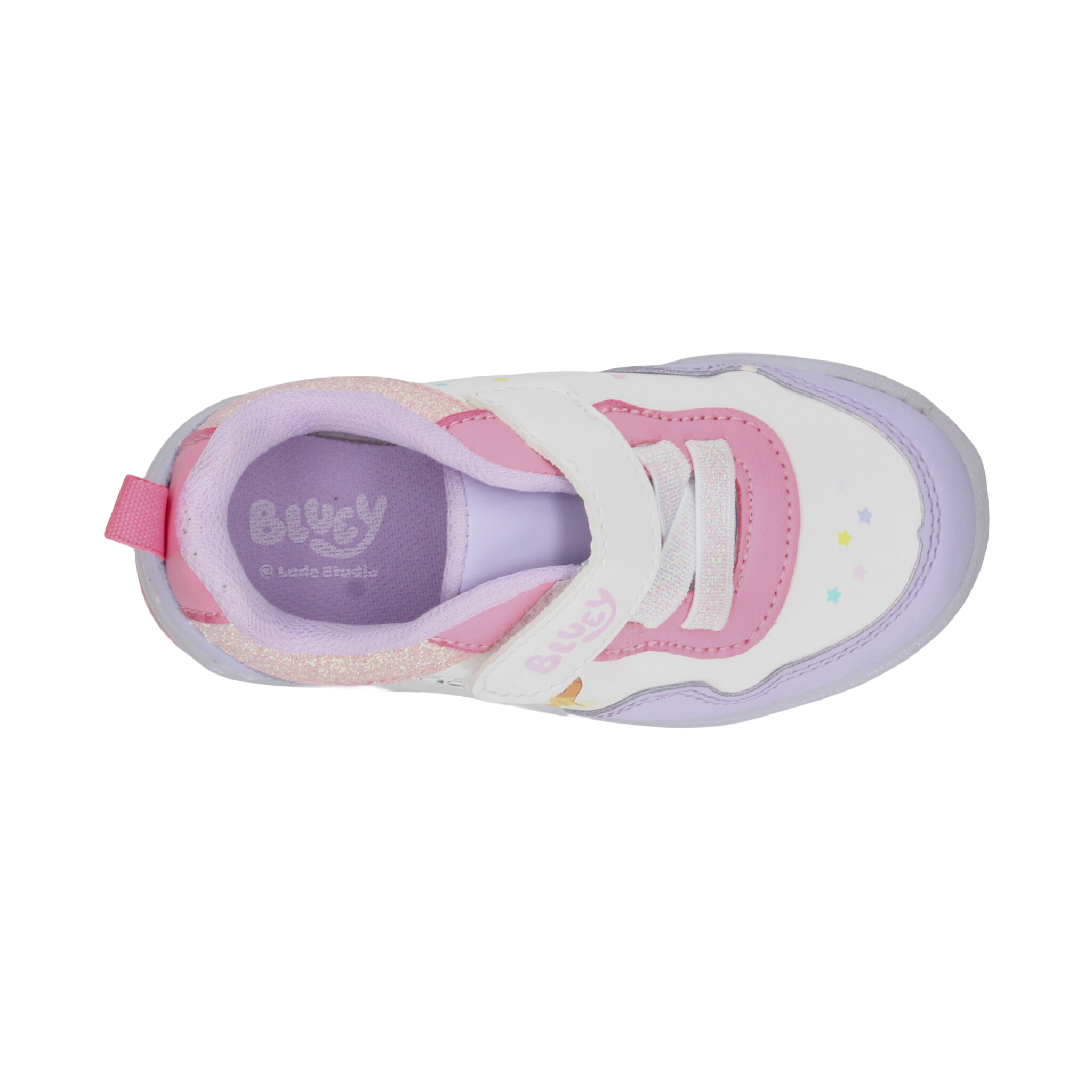 Tenis Bluey Niña Blanco Casual Luz Led Infantil T15-18