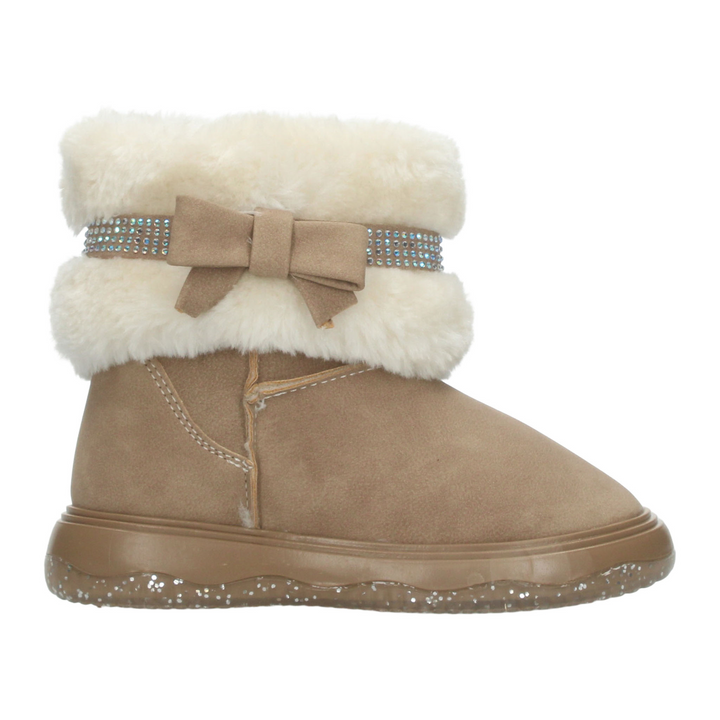 Bota Paressi Niña Café Casual Peluche Infantil T18-22