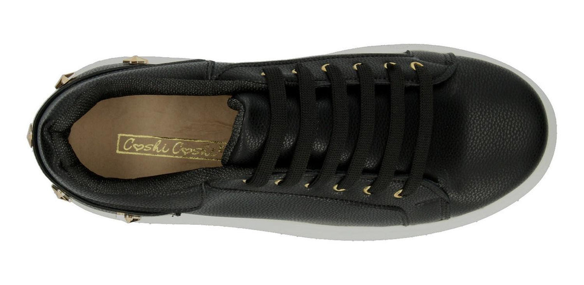 Tenis Plataforma Con Estoperoles Negro Para Mujer [cos15], foto 8 de 9