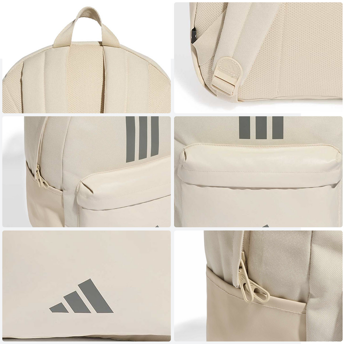 Mochila Adidas Classic Bars Beige Escolar Unisex 28L, foto 6 de 10