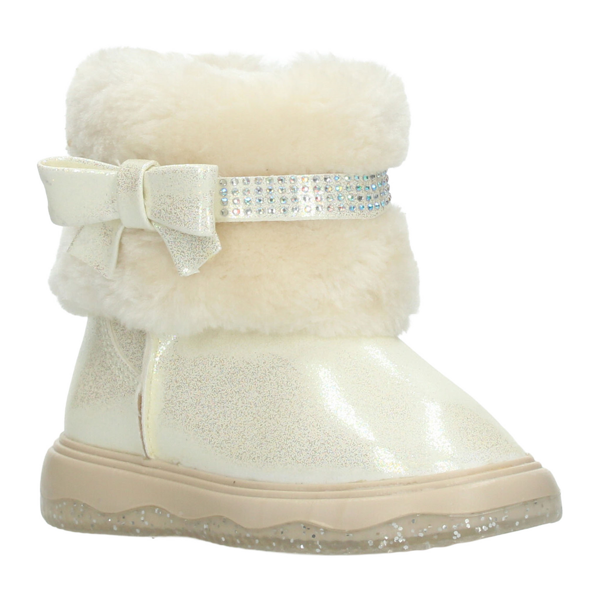 Bota Paressi Niña Crema Casual Peluche Infantil T15-18, foto 2 de 10