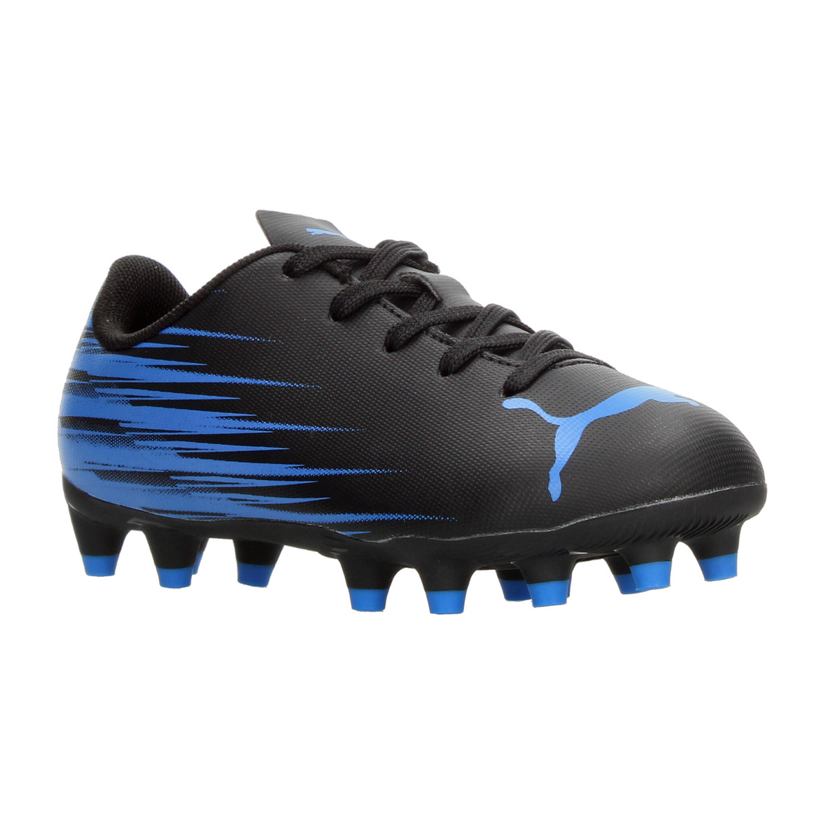 Tenis Puma Attacanto II Niño Negro Azul Futbol Infantil T17-22, foto 2 de 10