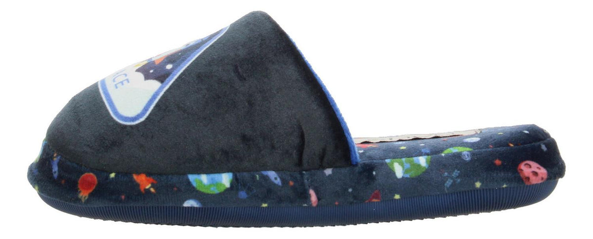 Pantuflas Wafiq Azul Marino Niño Afelpada Comoda Espacial, foto 4 de 10