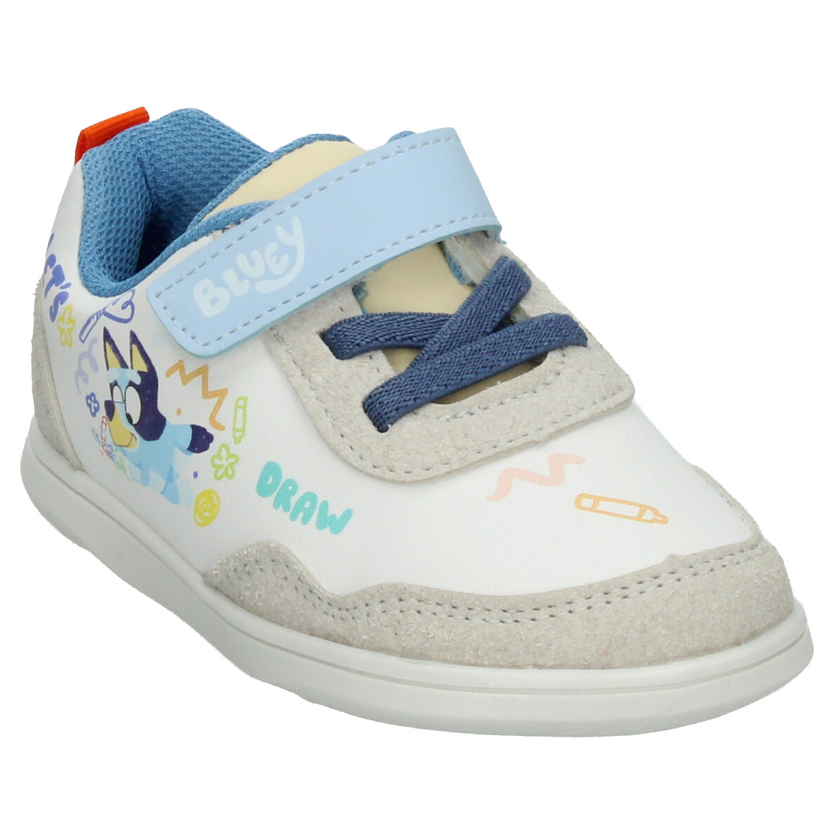 Tenis Bluey Niño Blanco Casual Adhesivo Infantil T15-18, foto 4 de 10
