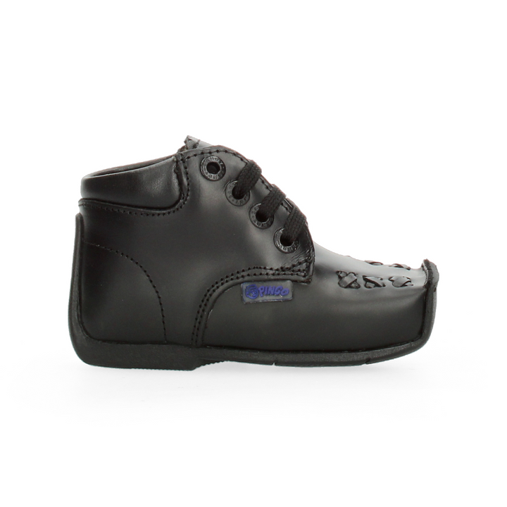 Zapato Pingo Niño Negro Cintas Primeros Pasos Gateador Casual Infantil T11-14